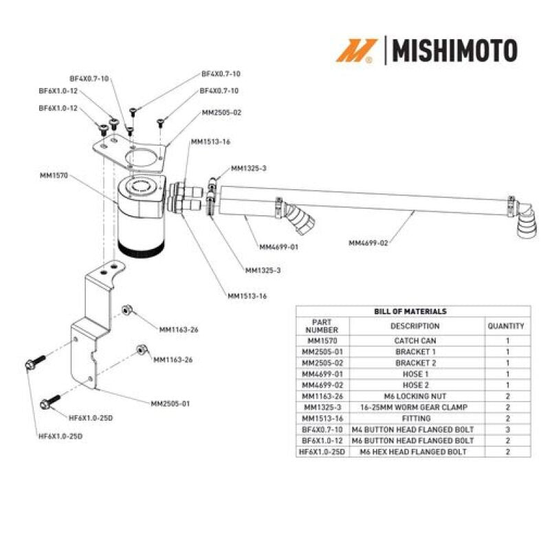 Mishimoto 2024+ Ford Mustang V8 Oil Catch Can - PCV Side