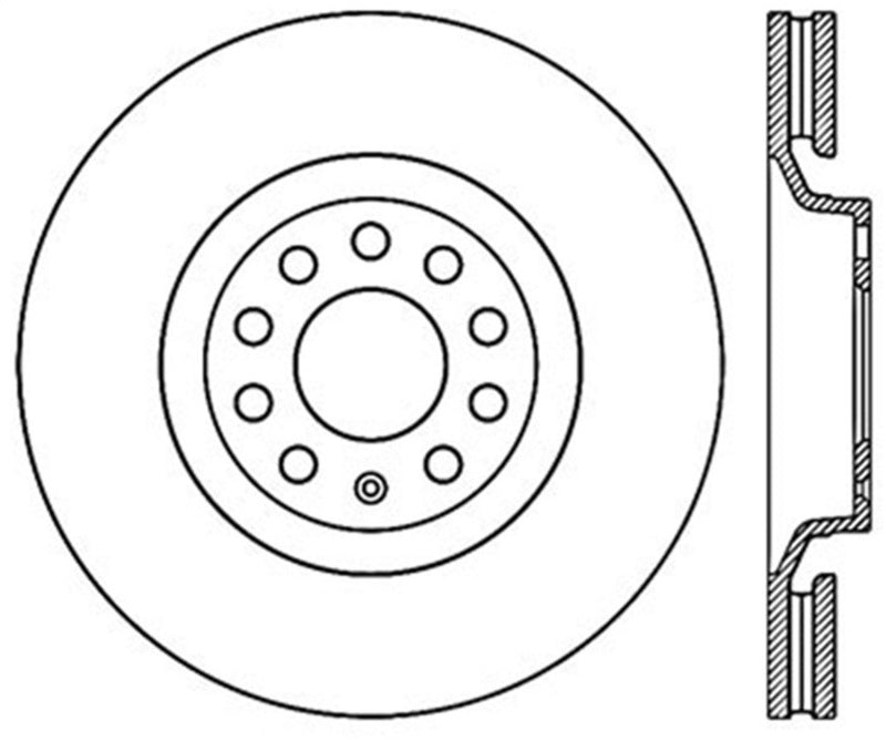 StopTech 01-06 Audi All Road / 05-09 A4/A4 Quattro / 6/99-04 A6 Quattro Drilled Right Front Rotor