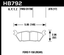 Load image into Gallery viewer, Hawk 15-20 Ford F-150 Rear DTC-60 Brake Pads