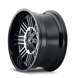 ION Type 144 17x9 / 8x165.1 BP / -12mm Offset / 125.2mm Hub Black/Machined Wheel