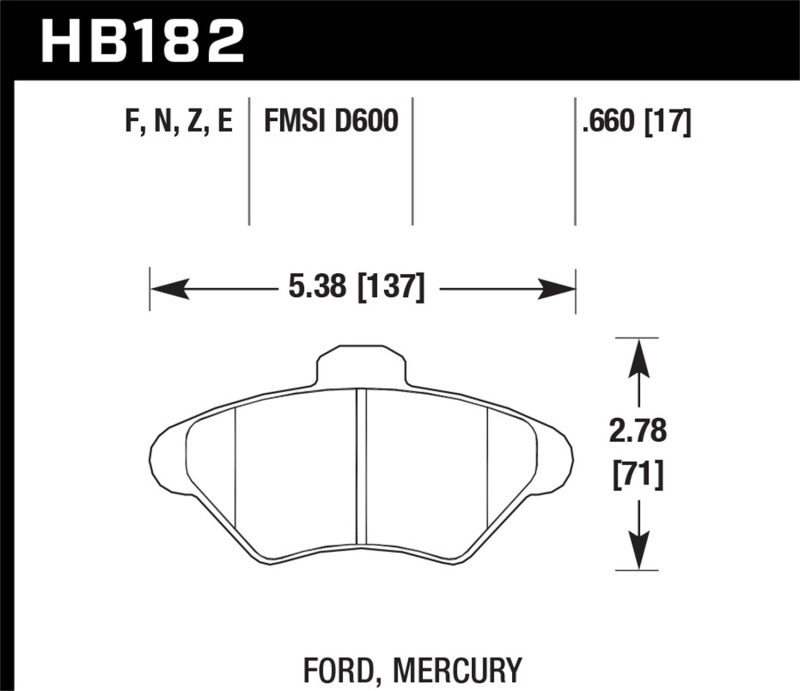 Hawk Performance Blue 9012 Racing Brake Pads 94-98 Ford Mustang V8