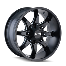 Load image into Gallery viewer, ION Type 181 17x9 / 8x165.1 BP / 18mm Offset / 130.8mm Hub Satin Black/Milled Spokes Wheel