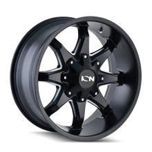 Load image into Gallery viewer, ION Type 181 20x9 / 5x139.7 BP / 0mm Offset / 110mm Hub Satin Black/Milled Spokes Wheel