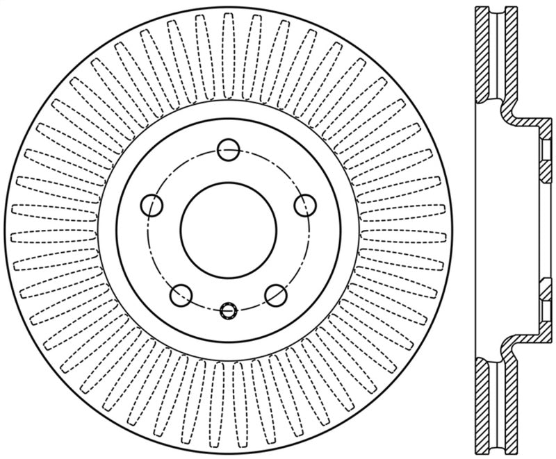 StopTech 13-16 Ford Fusion Right Front Disc Slotted Premium Brake Rotor