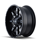 ION Type 184 20x9 / 5x139.7 BP / 18mm Offset / 110mm Hub Satin Black/Milled Spokes Wheel