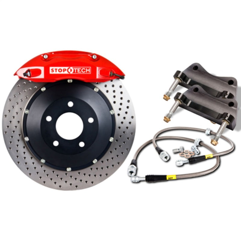 StopTech BBK 01-07 BMW M3 (E46) Rear ST-40 Red Caliper Drilled 355x32mm Rotors