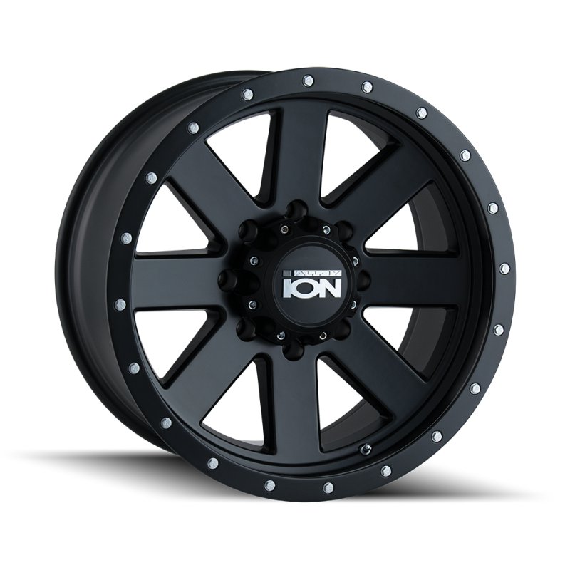 ION Type 134 18x10 / 5x150 BP / -19mm Offset / 110mm Hub Matte Black/Black Beadlock Wheel