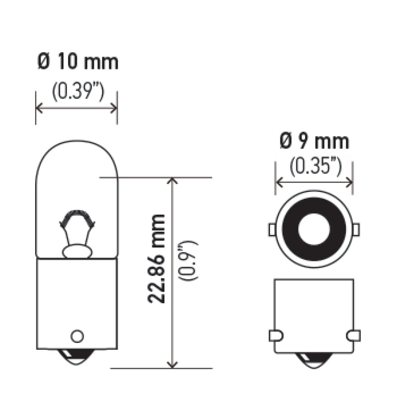 Hella Bulb 3893 12V 4W BA9s T2.75