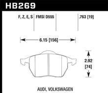 Load image into Gallery viewer, Hawk 96-02 Audi A4 Quattro / 95-01 Audi A6 Quattro Blue 9012 Race Front Brake Pads