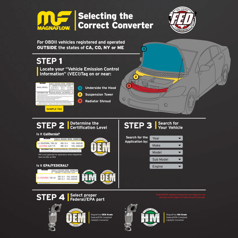 MagnaFlow Conv DF 00 Ford Focus 2.0L Code P