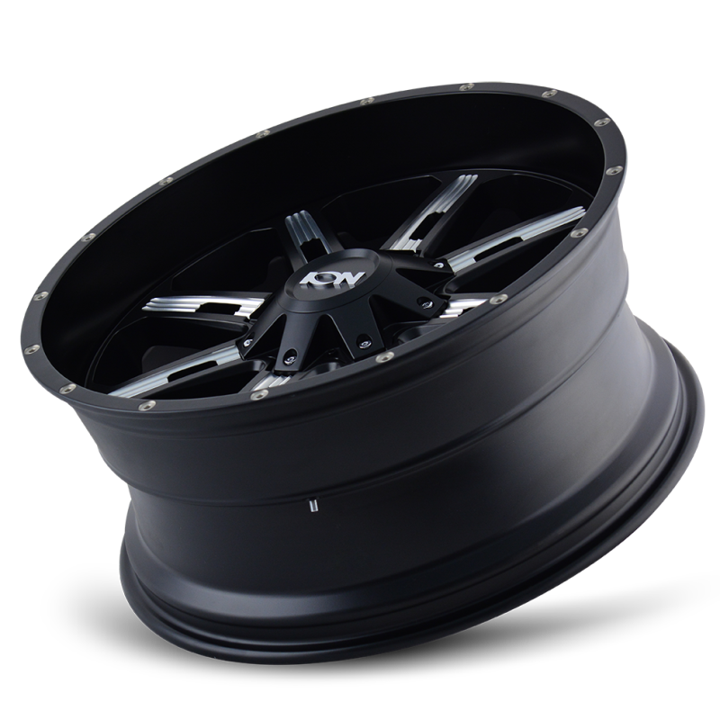 ION Type 184 20x9 / 6x135 BP / 18mm Offset / 106mm Hub Satin Black/Milled Spokes Wheel