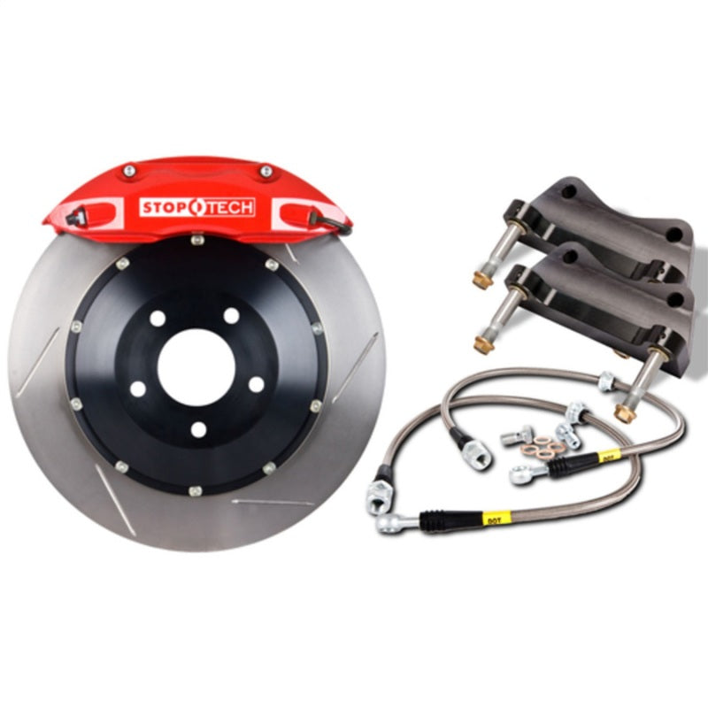 StopTech BBK 01-07 BMW M3 (E46) Front 4 Piston 355x32 Red Calipers Slotted Two Piece Rotors