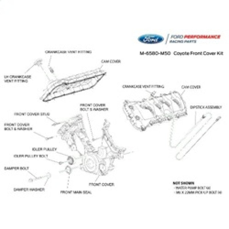 Ford Racing 5.0L Coyote Timing/Front Cover and Cam Cover KIT