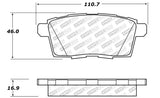 StopTech 07-15 Mazda CX-5/CX-7/CX-9 Street Brake Pads w/Hardware - Rear