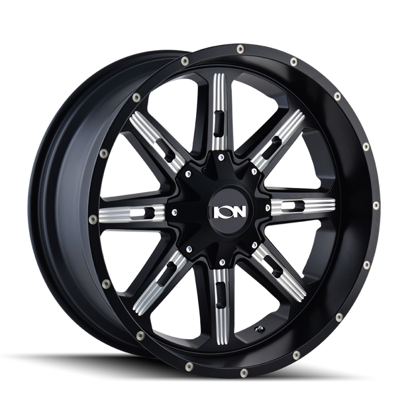 ION Type 184 20x9 / 6x135 BP / 18mm Offset / 106mm Hub Satin Black/Milled Spokes Wheel