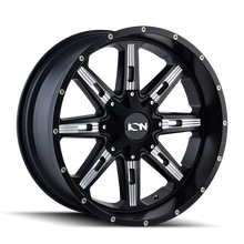 Load image into Gallery viewer, ION Type 184 20x9 / 6x135 BP / 18mm Offset / 106mm Hub Satin Black/Milled Spokes Wheel