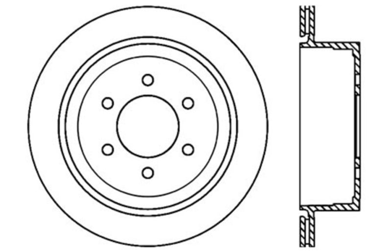 StopTech 04-09 Ford F150 2WD / 04-09 F150 4WD Drilled Right Rear Rotor