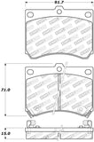 StopTech Street Touring 91-03 Ford Escort ZX2 / 92-95 Mazda MX-3 Front Brake Pads