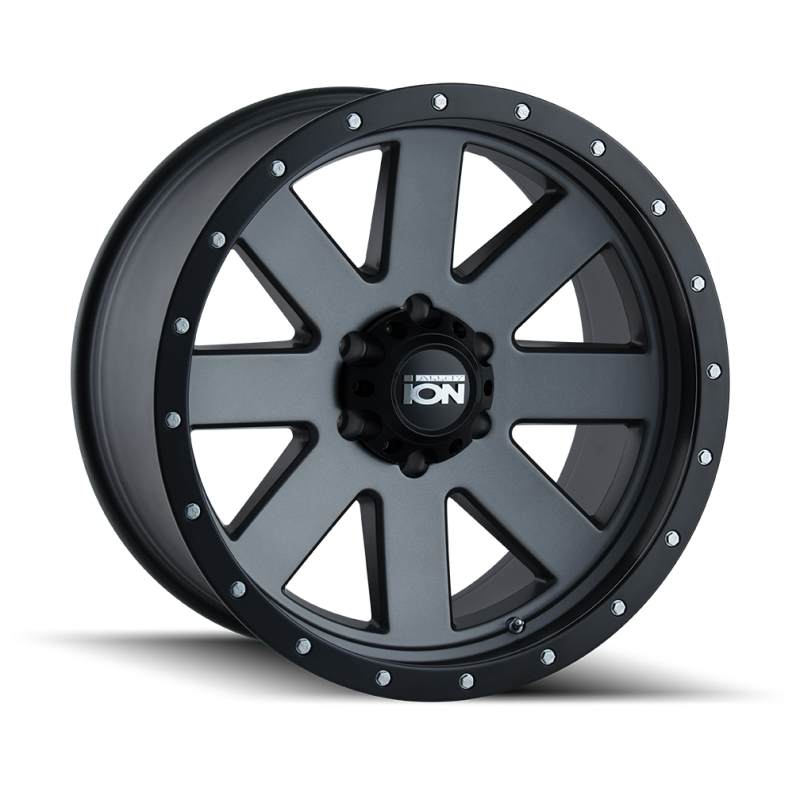 ION Type 134 20x10 / 5x150 BP / -19mm Offset / 110mm Hub Matte Gunmetal/Black Beadlock Wheel