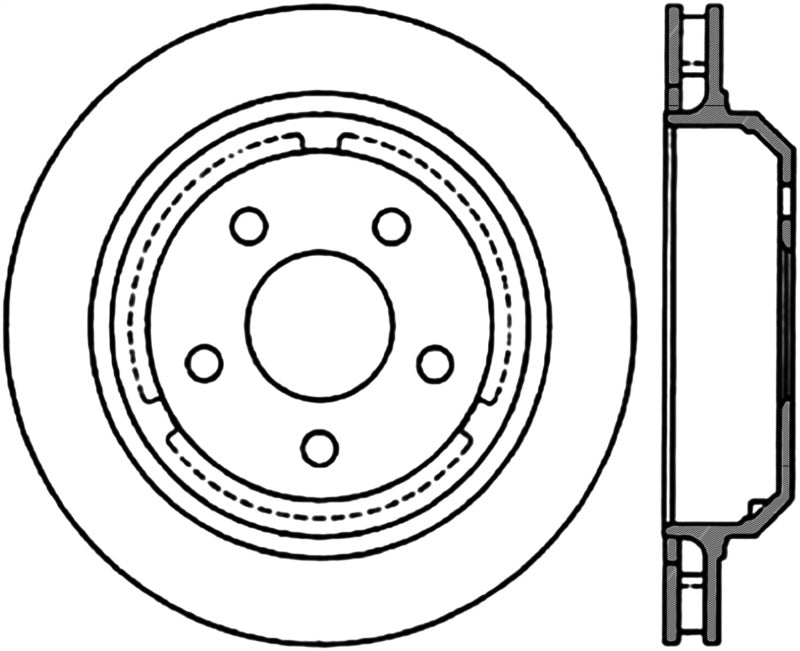 StopTech Power Slot 98-02 Chevy/Pontiac Camaro/Firebird Slotted Left Rear CRYO Rotor