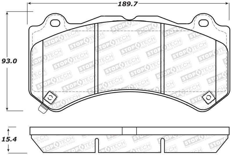 StopTech Performance 09-15 Cadillac CTS Front Brake Pads