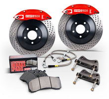 Load image into Gallery viewer, StopTech 2015 Ford Mustang GT Front Big Brake Kit Red ST-60 Calipers 380x34mm Slotted 1pc Rotors