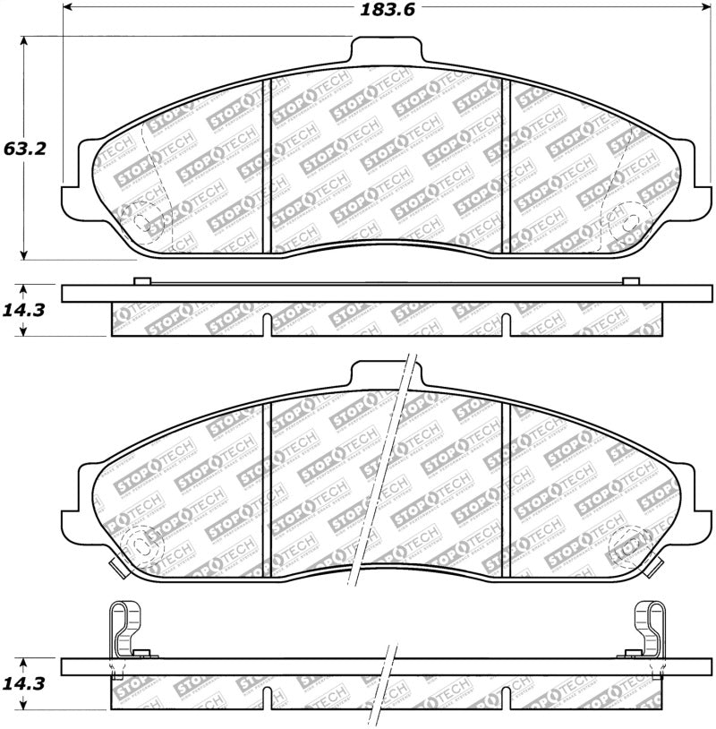 StopTech Street Select Brake Pads - Rear