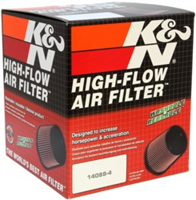 K&N Universal Rubber Filter-Round Tapered 3in Flange ID x 6in Base OD x 6in Top OD x 5in H