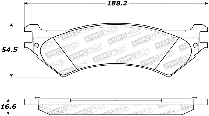 StopTech Sport Brake Pads w/Shims - Front