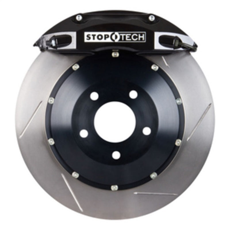 StopTech 01-07 BMW M3 BBK Front w/ Black ST-40 Calipers Slotted 355x32mm Rotors Pads and SS Lines