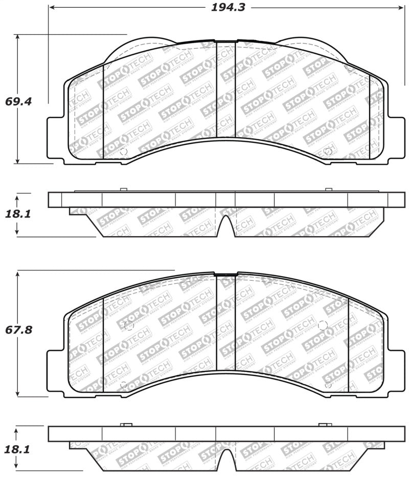 StopTech Street Select Brake Pads - Front/Rear