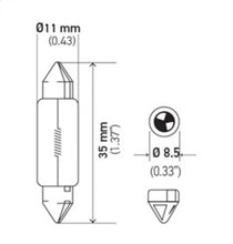 Load image into Gallery viewer, Hella Bulb 6461 12V 10W SV8.5-8