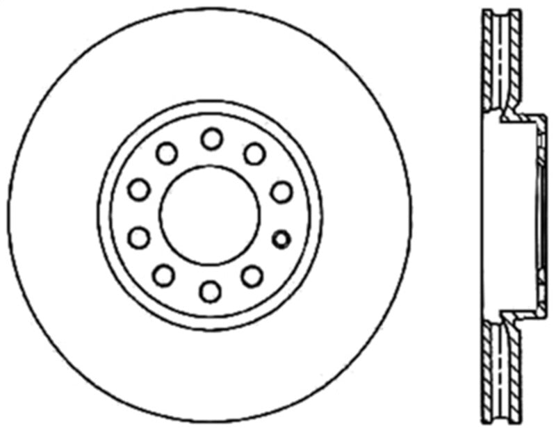 StopTech Power Slot 05-10 VW Jetta (except Wagon) Front Left Slotted CRYO Rotor