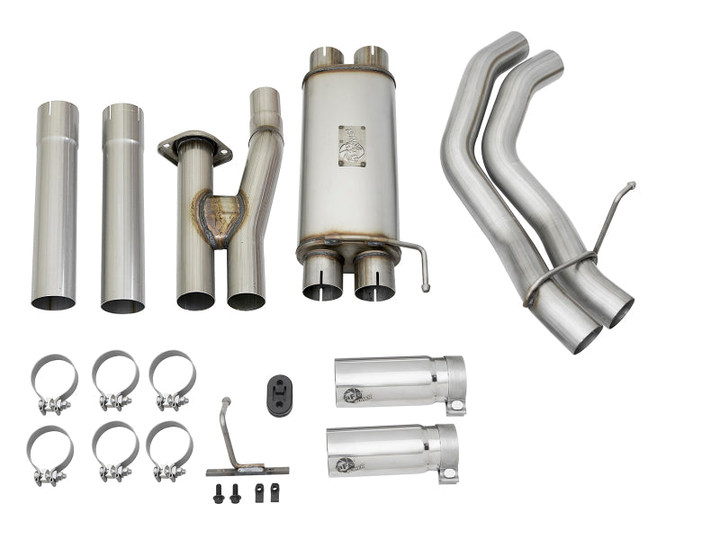 aFe POWER Rebel Series 3in 409 SS Cat Back Exhaust w/ Polished Tips 17 Ford F-150 Raptor V6-3.5L